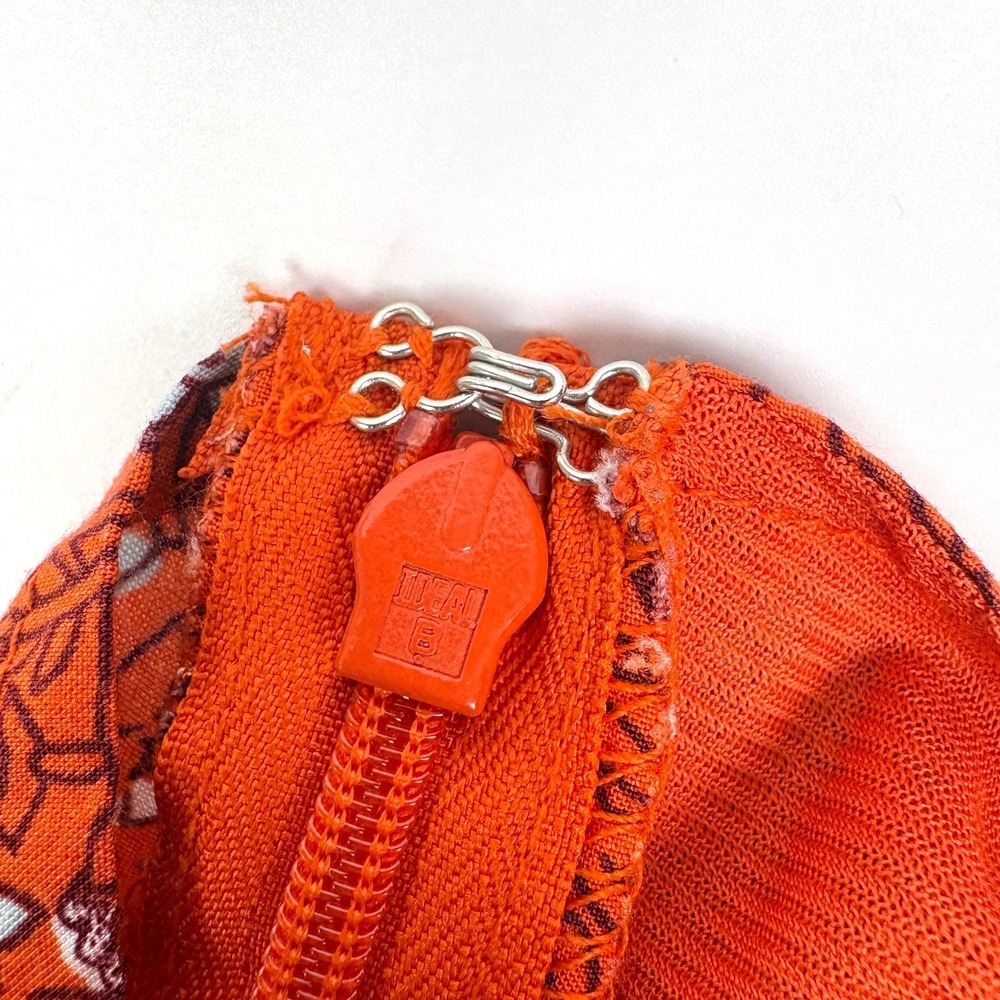 Old Navy Floral‎ Cami Mini Sun Dress Womens Sz M Orange Cottage Boho Pintuck - Picture 12 of 16